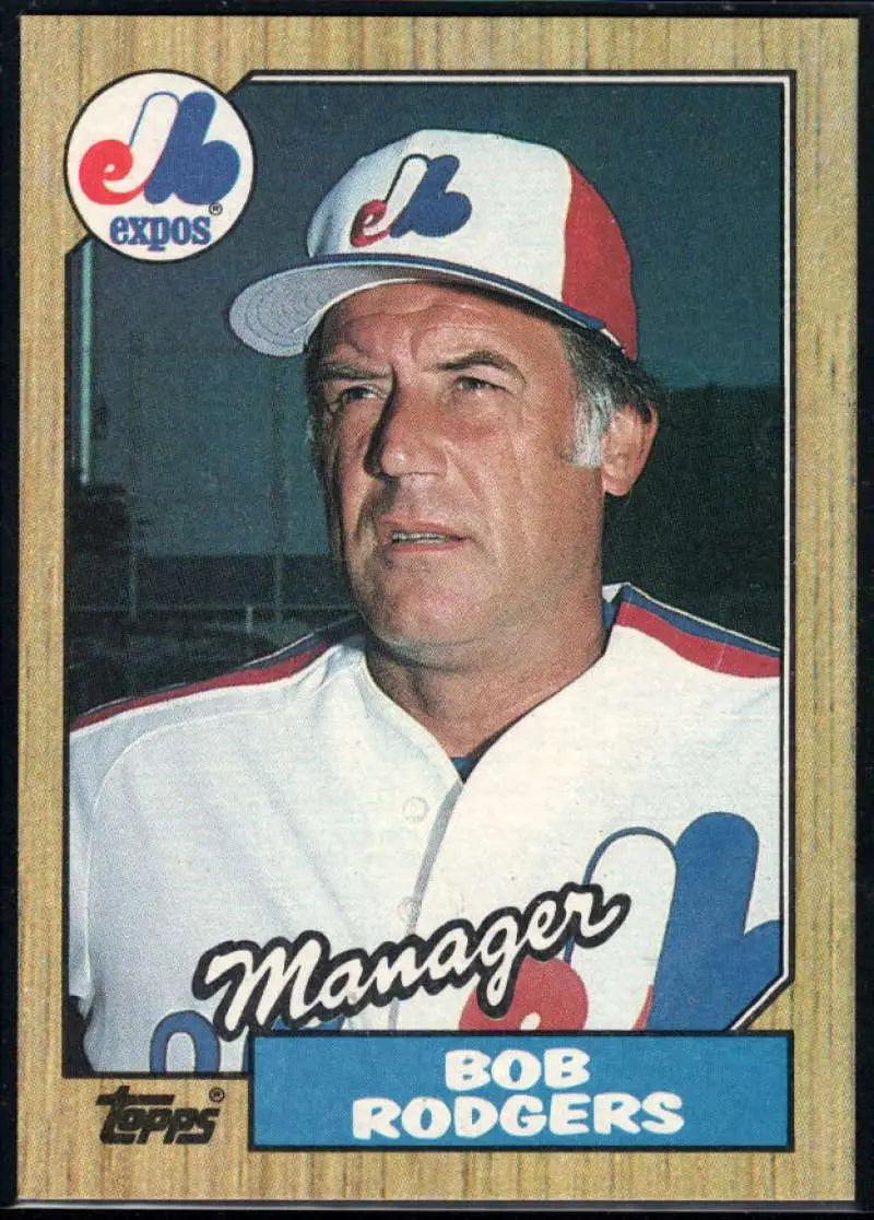 1987 Topps #293 Bob Rodgers NM Near Mint Expos MG ID:14060