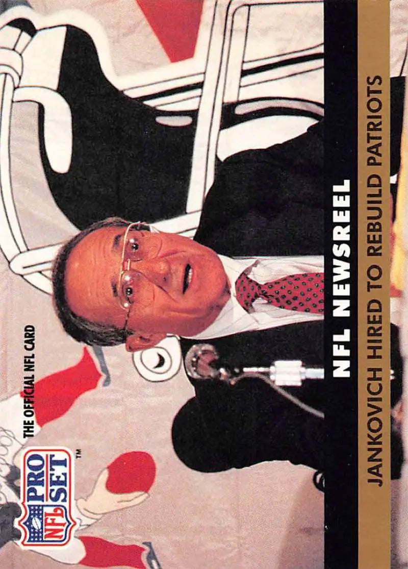 1991 Pro Set #344 Jankovich Hired to Rebuild Patriots NEW NM Near Mint ID:23659