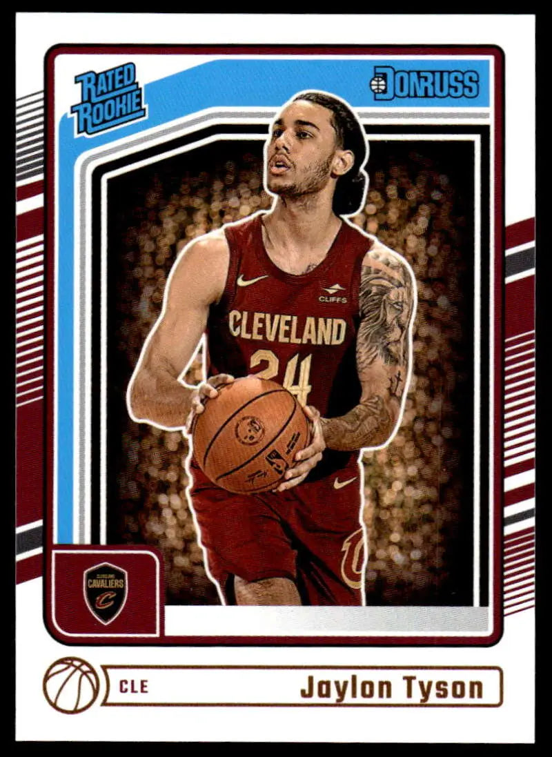 2024-25 Donruss #206 Jaylon Tyson NM-MT RC Rookie Cavaliers ID:81135
