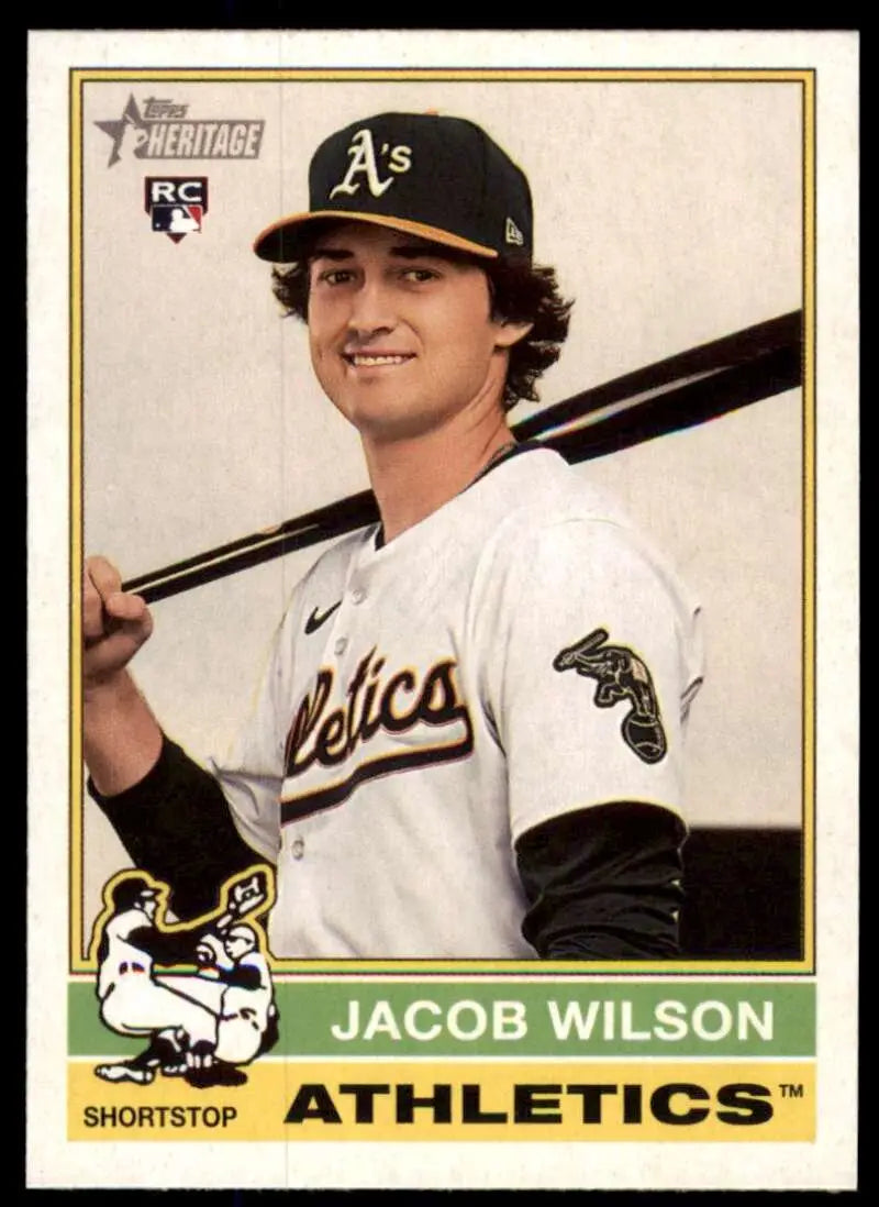2025 Topps Heritage #15 Jacob Wilson NM-MT RC Rookie Athletics ID:78234