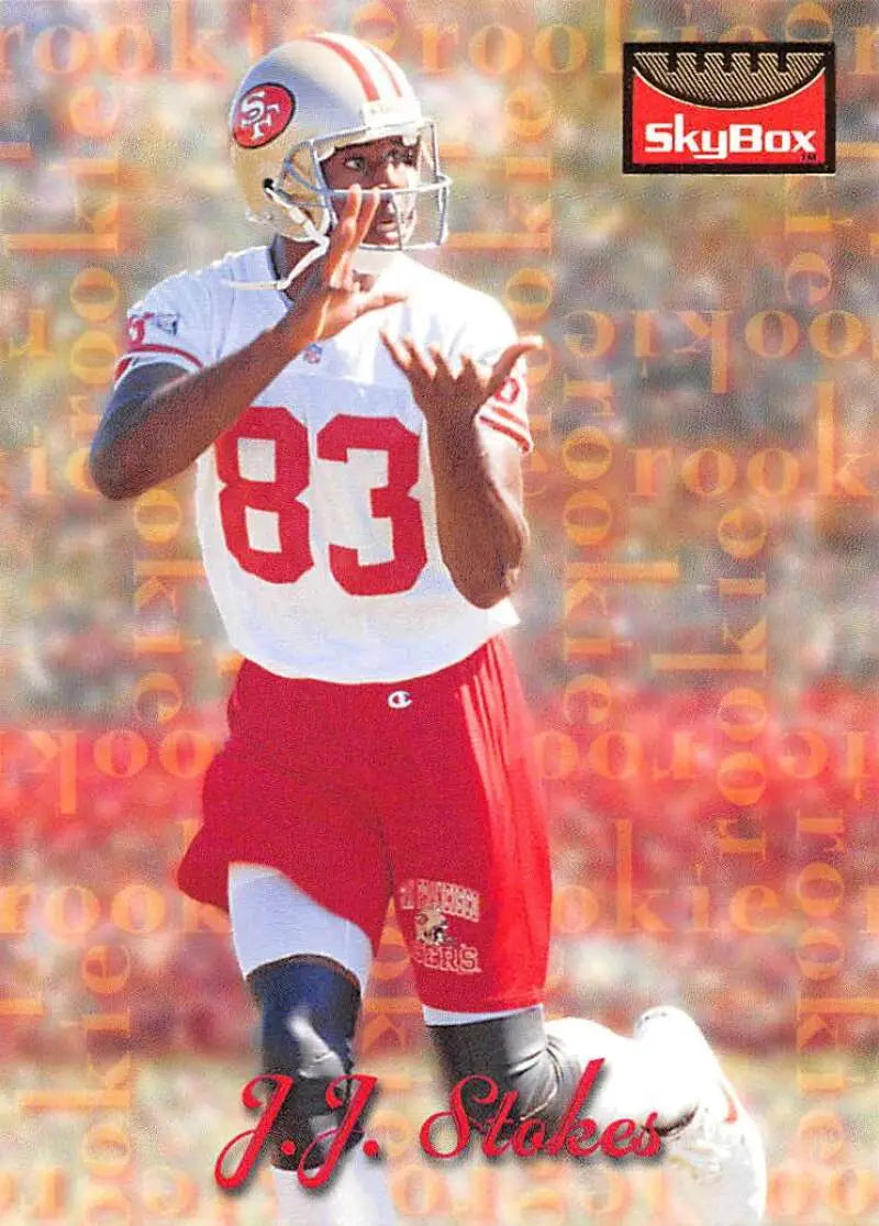 1995 SkyBox Premium #168 J.J. Stokes NM-MT RC Rookie 49ers ID:70738