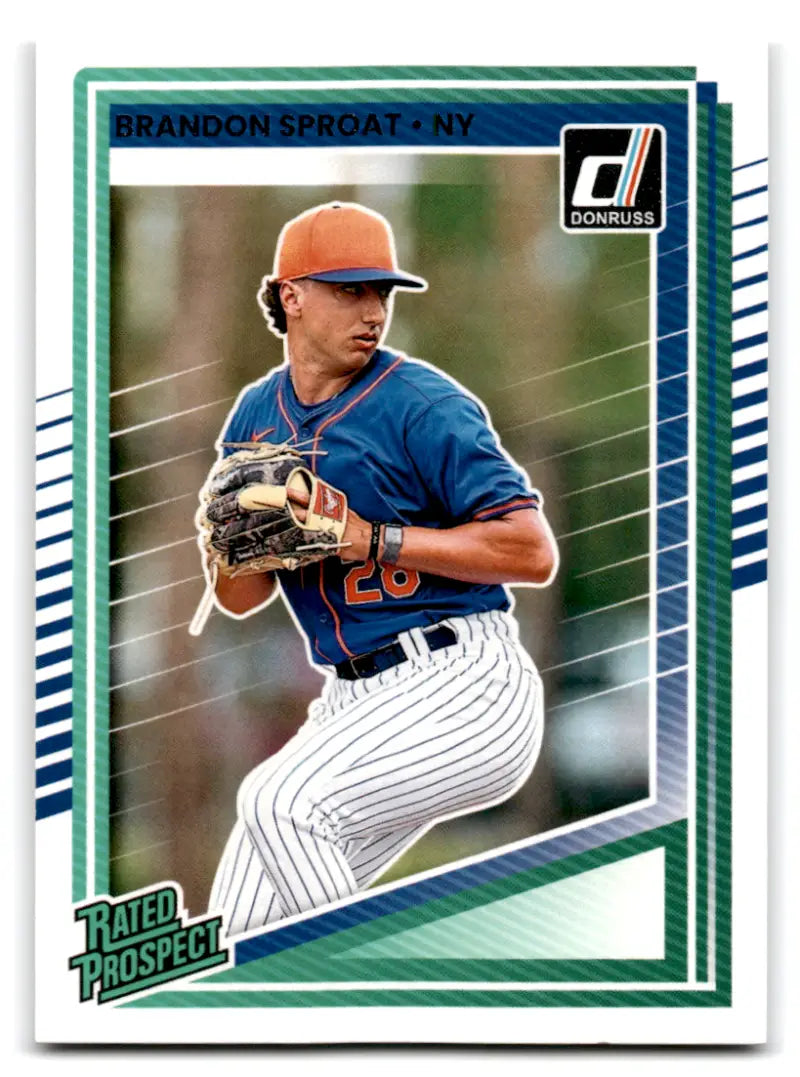 2025 Donruss Rated Prospects #119 Brandon Sproat NM-MT RC Rookie Mets R ID:80505
