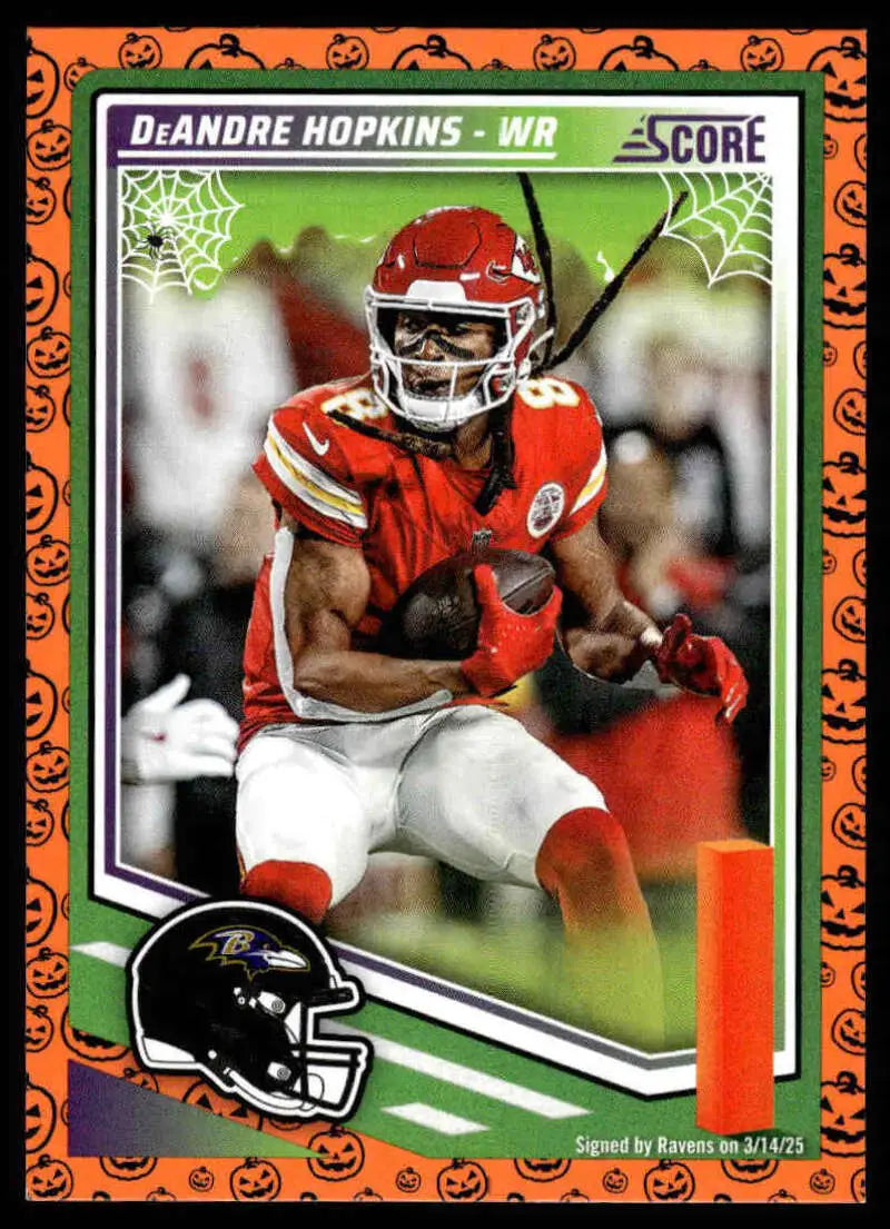 2025 Score Trick or Treat Pumpkin #133 DeAndre Hopkins NM-MT Ravens ID:80101