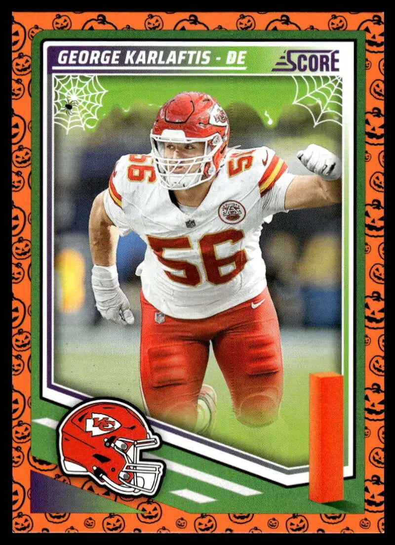2025 Score Trick or Treat Pumpkin #158 George Karlaftis NM-MT Chiefs ID:80108