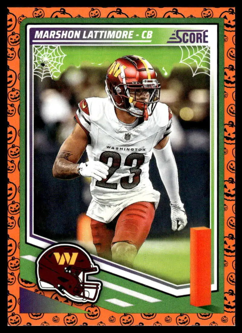 2025 Score Trick or Treat Pumpkin #165 Marshon Lattimore NM-MT Commande ID:80111