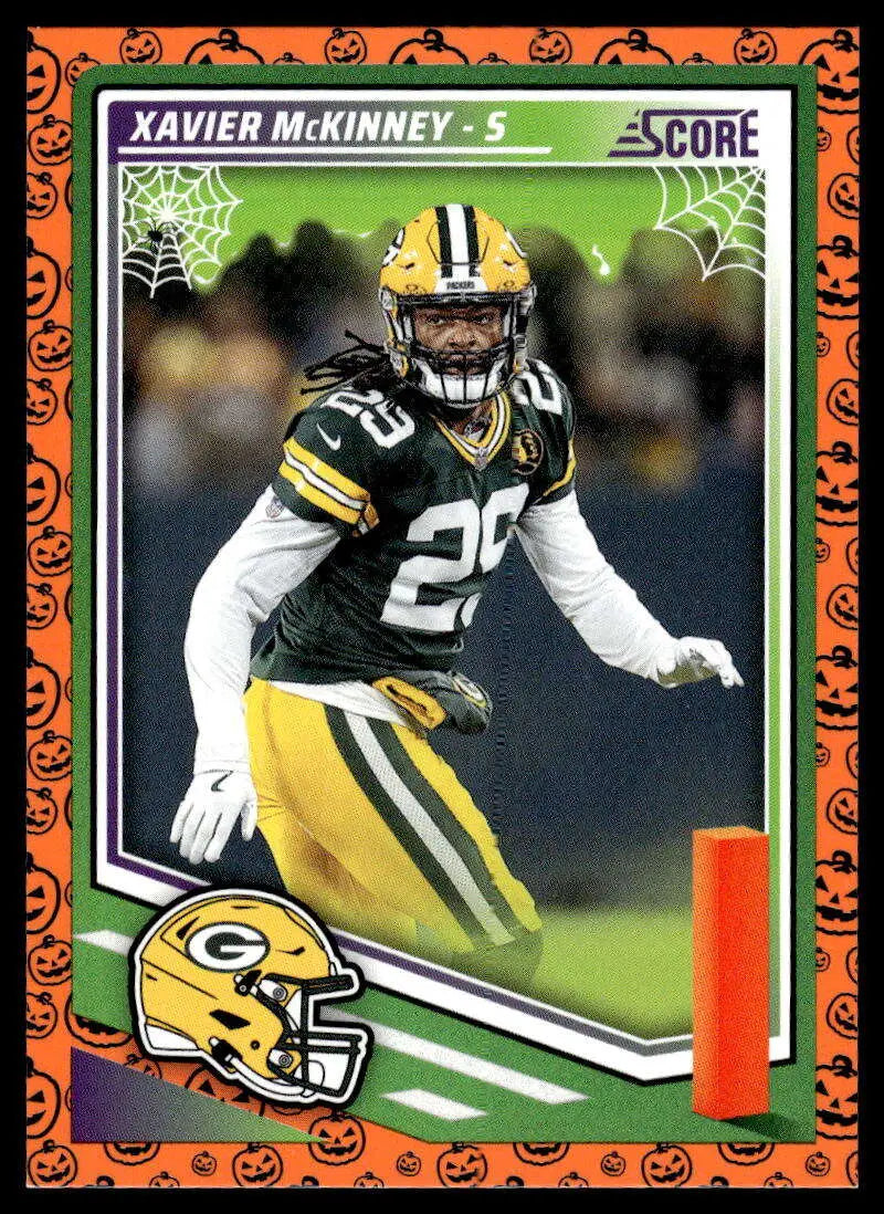 2025 Score Trick or Treat Pumpkin #227 Xavier McKinney NM-MT Packers ID:80126