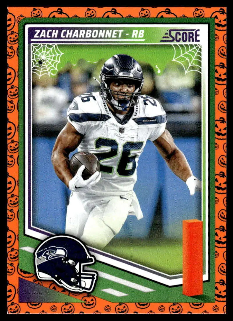 2025 Score Trick or Treat Pumpkin #247 Zach Charbonnet NM-MT Seahawks ID:80129