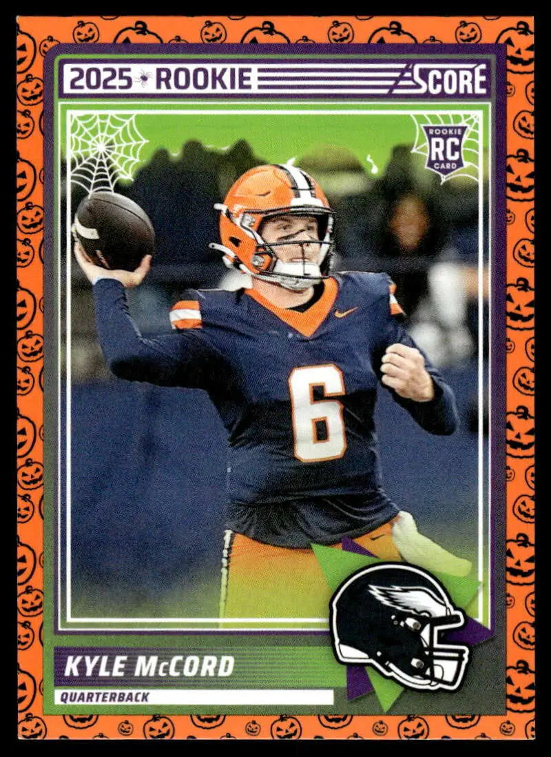 2025 Score Trick or Treat Rookies Pumpkin #73 Kyle McCord NM-MT Eagles ID:80175