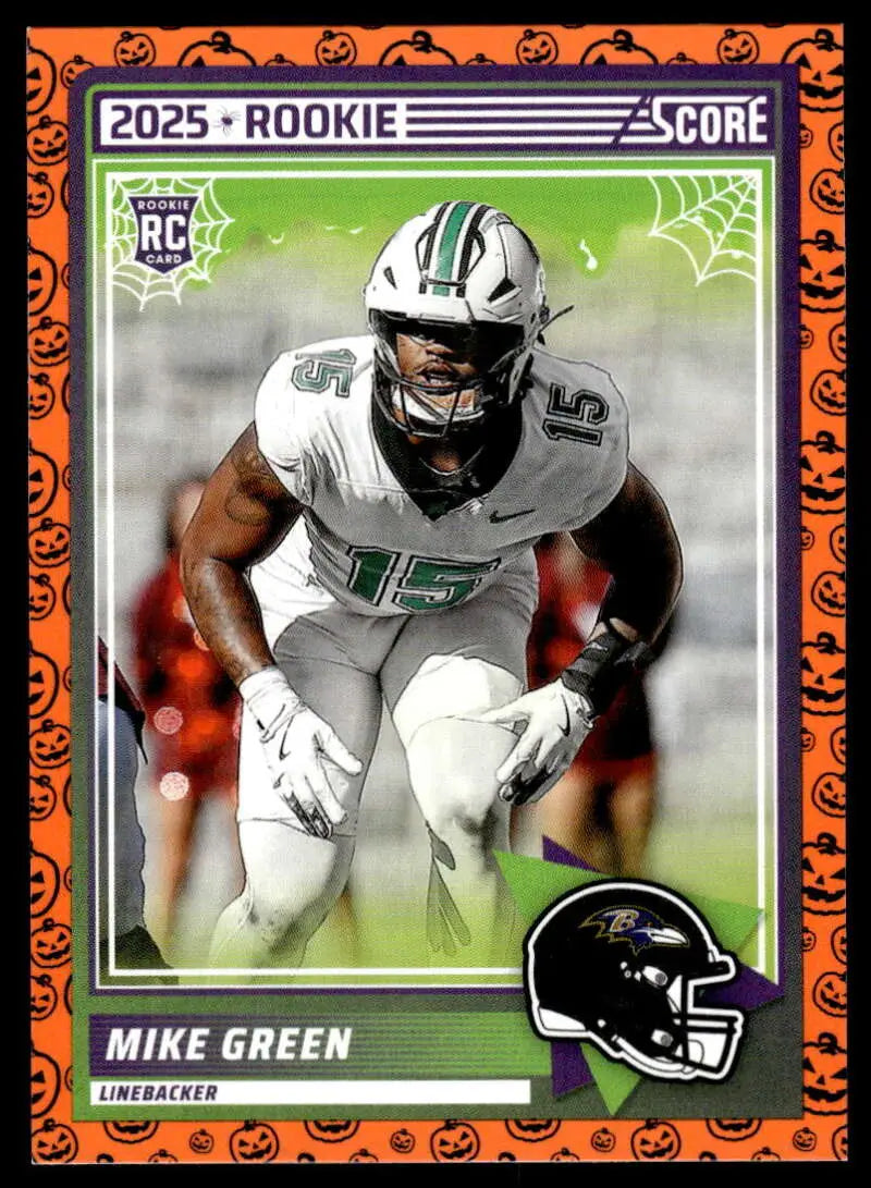 2025 Score Trick or Treat Rookies Pumpkin #88 Mike Green NM-MT Ravens ID:80180