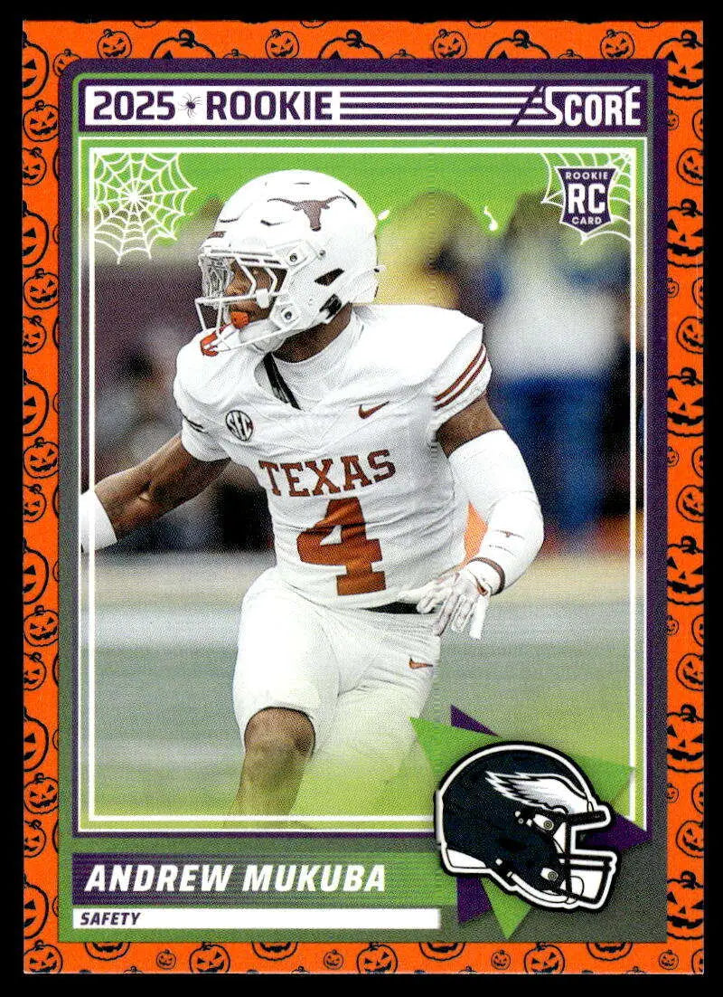 2025 Score Trick or Treat Rookies Pumpkin #98 Andrew Mukuba NM-MT Eagle ID:80186