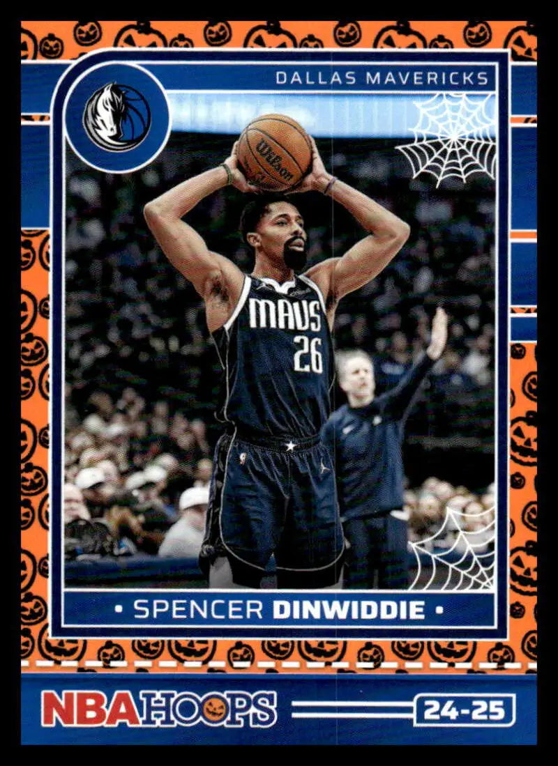 2024-25 Panini Haunted Hoops Orange Pumpkins #222 Spencer Dinwiddie NM- ID:79264