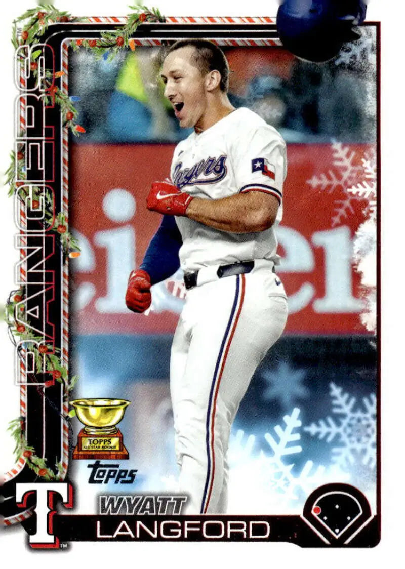 2025 Topps Holiday #H87 Wyatt Langford NM-MT Rangers ID:79889