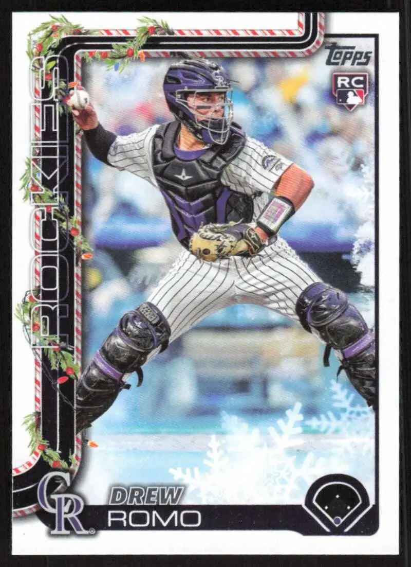 2025 Topps Holiday #H114 Drew Romo NM-MT RC Rookie Rockies ID:79924