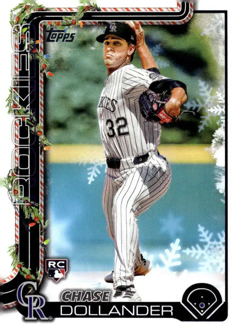 2025 Topps Holiday #H130 Chase Dollander NM-MT RC Rookie Rockies ID:79934