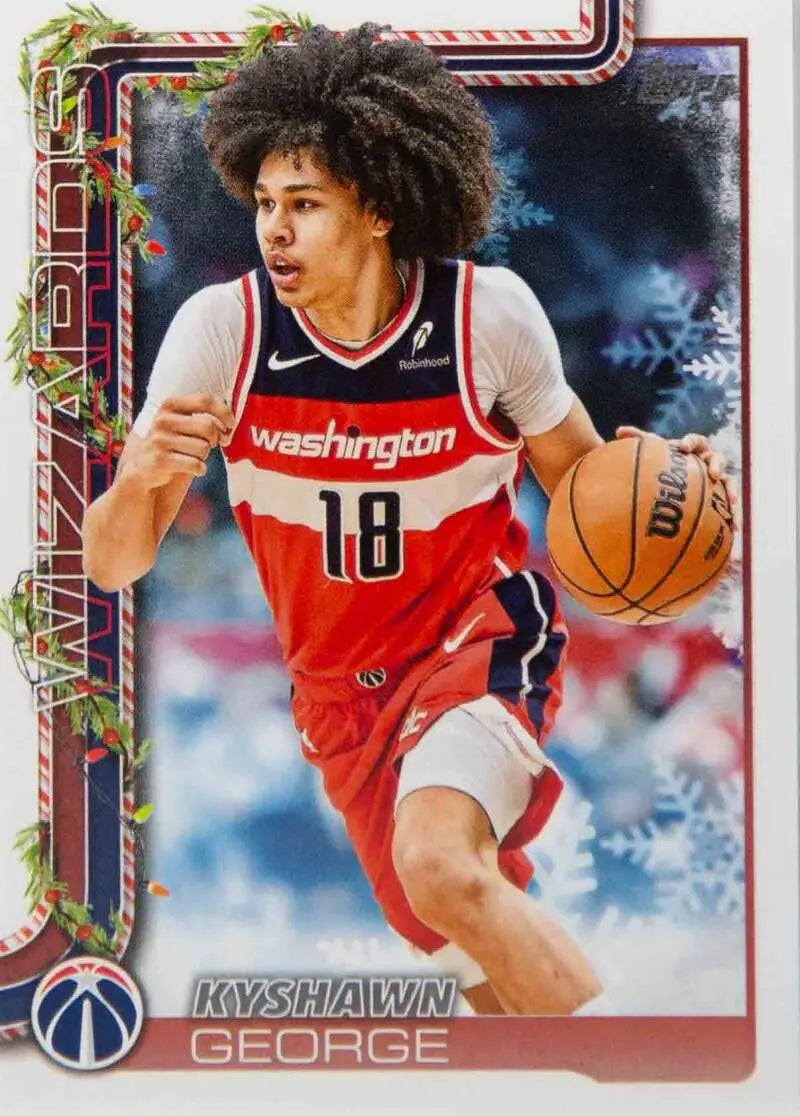 2025-26 Topps Holiday #H77 Kyshawn George NM-MT Wizards ID:80896