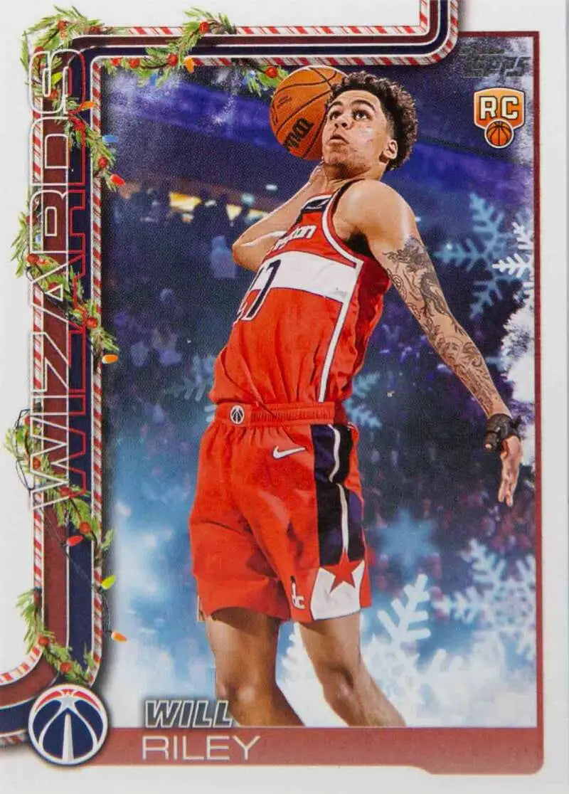 2025-26 Topps Holiday #H181 Will Riley NM-MT RC Rookie Wizards ID:81010