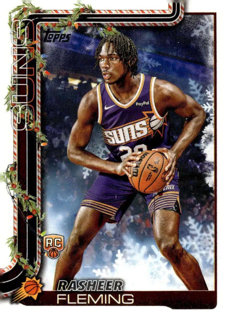 2025-26 Topps Holiday #H191 Rasheer Fleming NM-MT RC Rookie Suns ID:80194