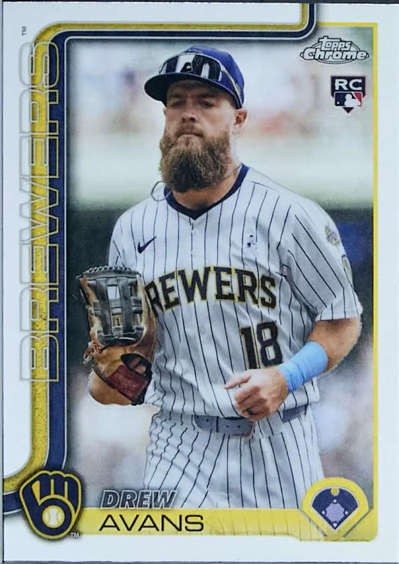 2025 Topps Chrome Update #USC47 Drew Avans NM-MT RC Rookie Brewers ID:81675