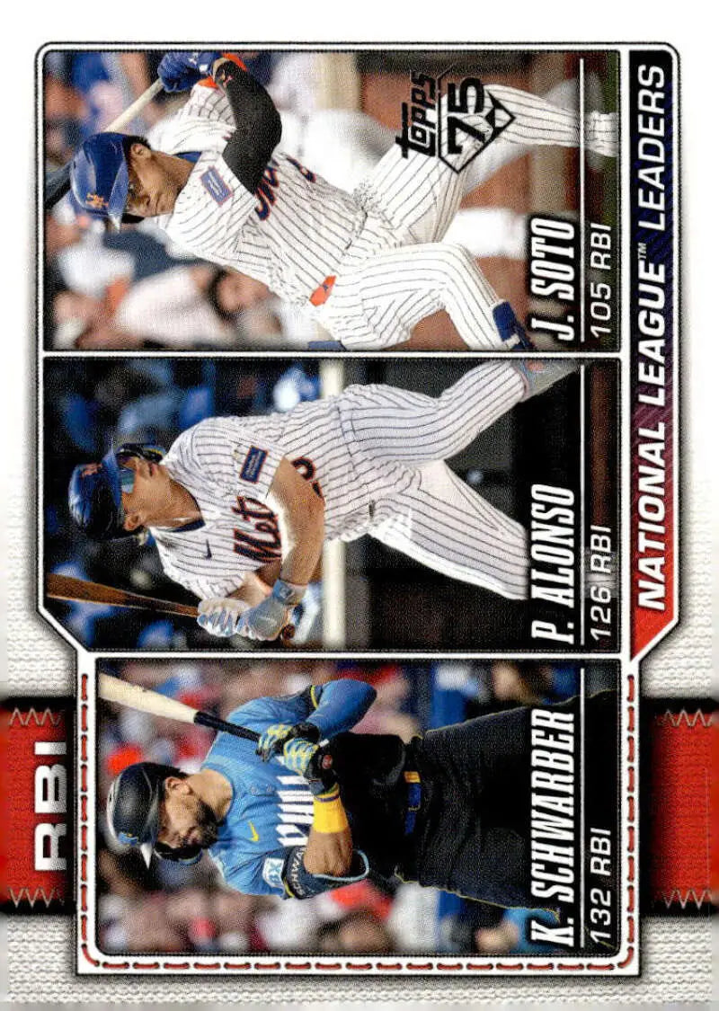 2026 Topps #11 Juan Soto/Kyle Schwarber/Pete Alonso NM-MT League Leader ID:81738