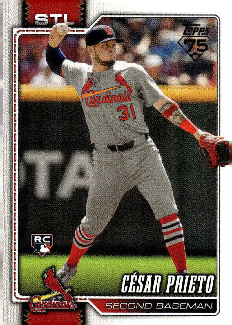 2026 Topps #95 Cesar Prieto NM-MT RC Rookie Cardinals ID:81788