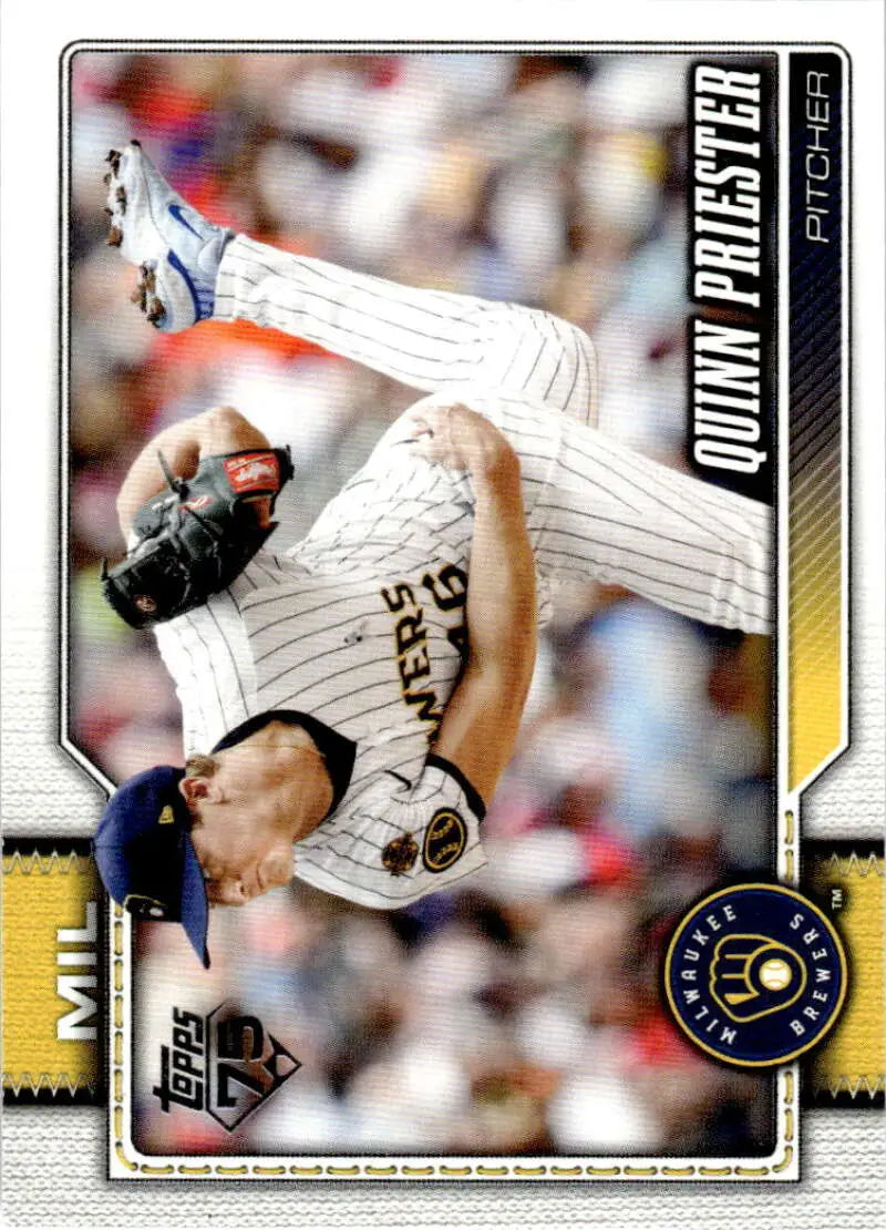 2026 Topps #186 Quinn Priester NM-MT Brewers ID:81829