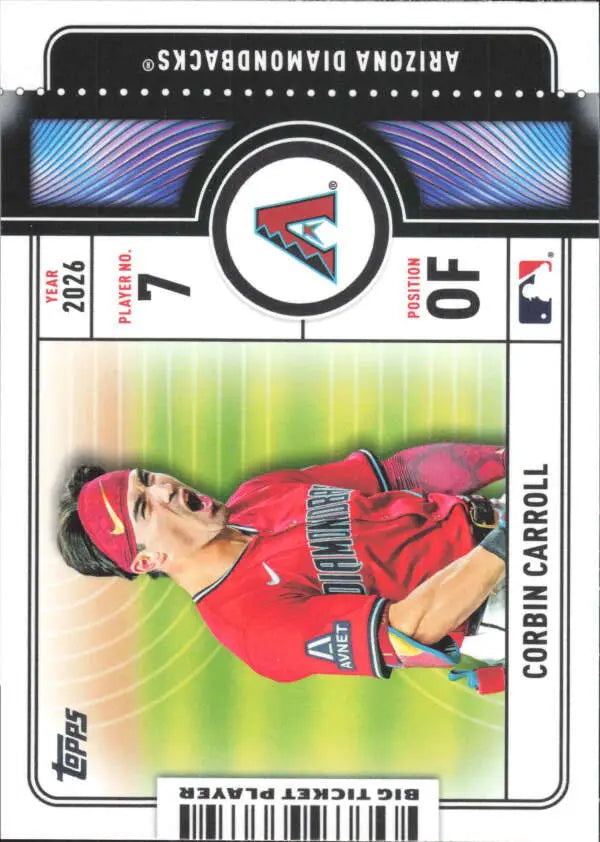 2026 Topps Big Ticket Players #BTP-6 Corbin Carroll NM-MT Diamondbacks ID:82194