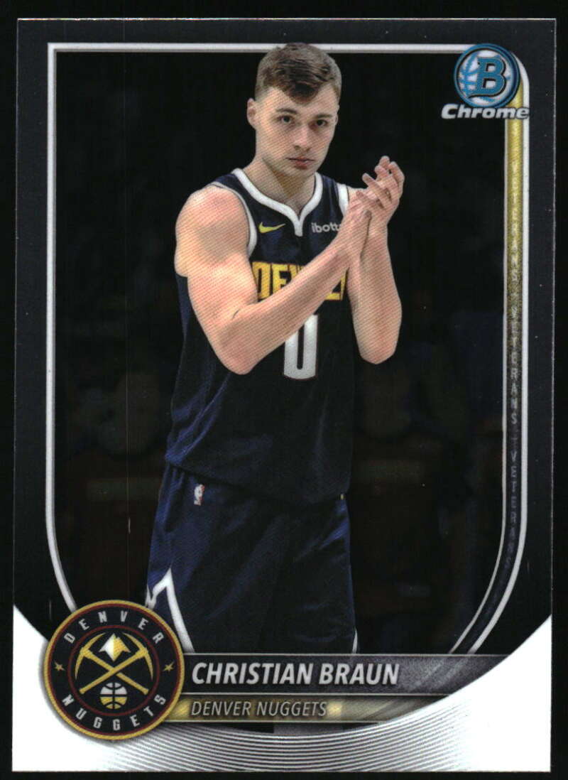 2025-26 Bowman Chrome #BCV-181 Christian Braun NM-MT Nuggets ID:82458