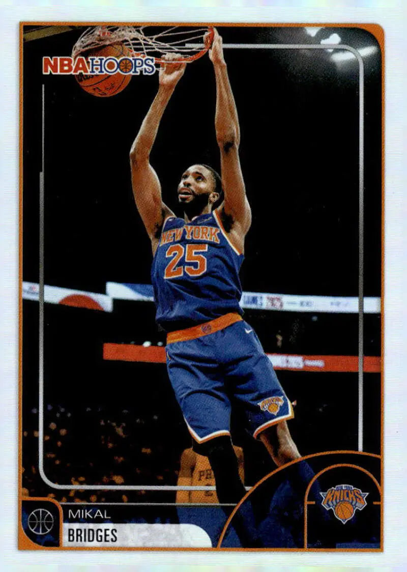 2025-26 Topps NBA Hoops #100 Mikal Bridges NM Near Mint Knicks ID:83189