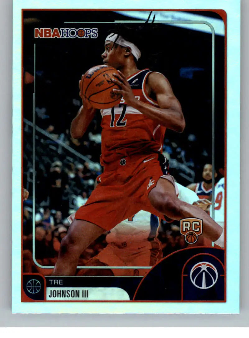 2025-26 Topps NBA Hoops #226 Tre Johnson III NM Near Mint RC Rookie Wiz ID:83228