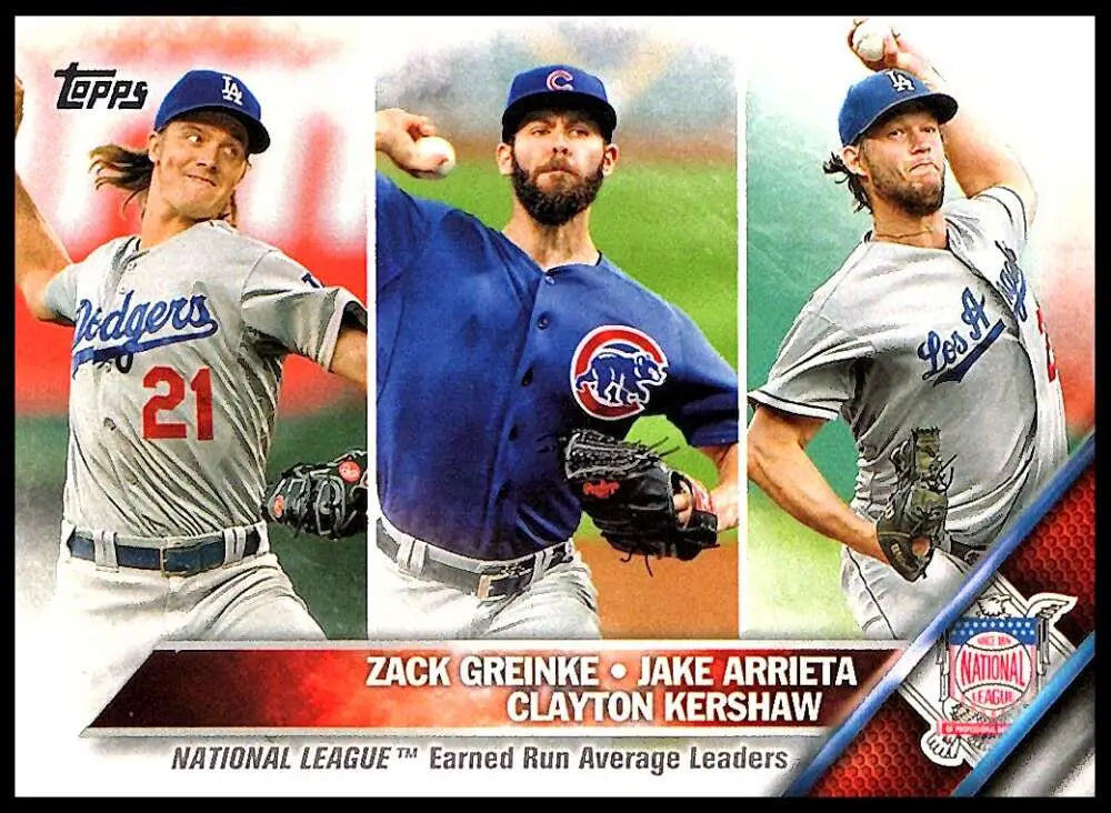 2016 Topps #58 Zack Greinke/Clayton Kershaw/Jake Arrieta NM-MT LL ID:10168