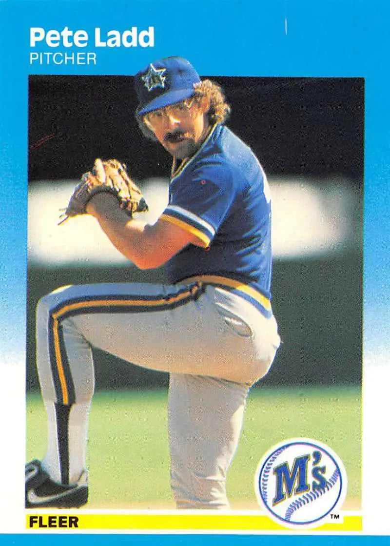 1987 Fleer Glossy #588 Pete Ladd NM Near Mint Mariners ID:82329