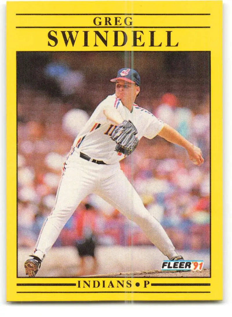 1991 Fleer #379 Greg Swindell NM Near Mint Indians ID:82559