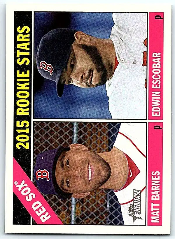 2015 Topps Heritage #44 Edwin Escobar/Matt Barnes NM-MT RC Rookie Red So ID:4303