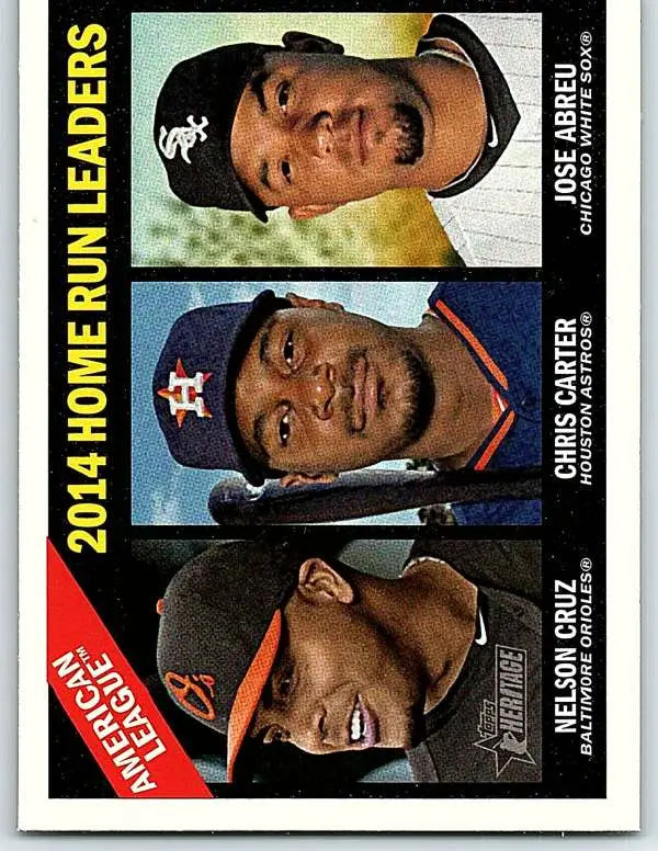 2015 Topps Heritage #218 Chris Carter/Jose Abreu/Nelson Cruz NM-MT