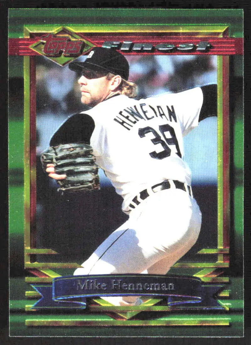 1994 Topps Finest #34 Mike Henneman NM Near Mint Tigers ID:82825