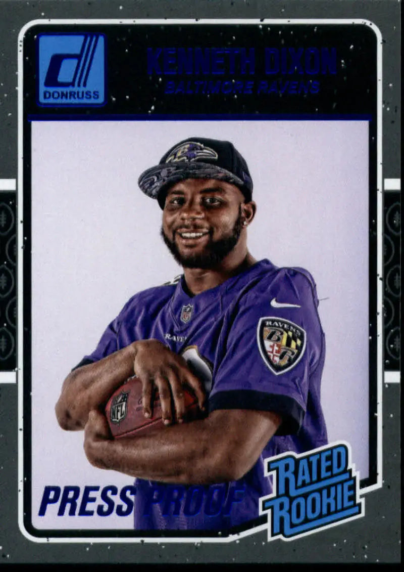 2016 Donruss Rated Rookies Press Proofs Blue #380 Kenneth Dixon NM-MT R ID:24006