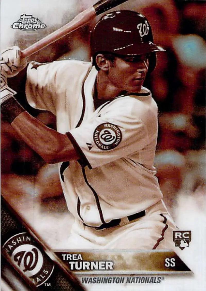 2016 Topps Chrome Sepia Refractor #32 Trea Turner NM-MT Nationals