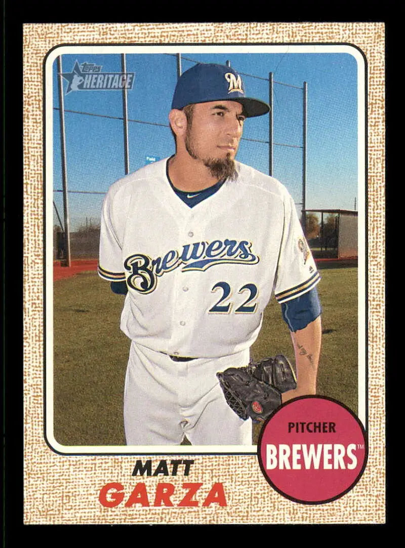 2017 Topps Heritage #231 Matt Garza NM-MT Brewers ID:10193