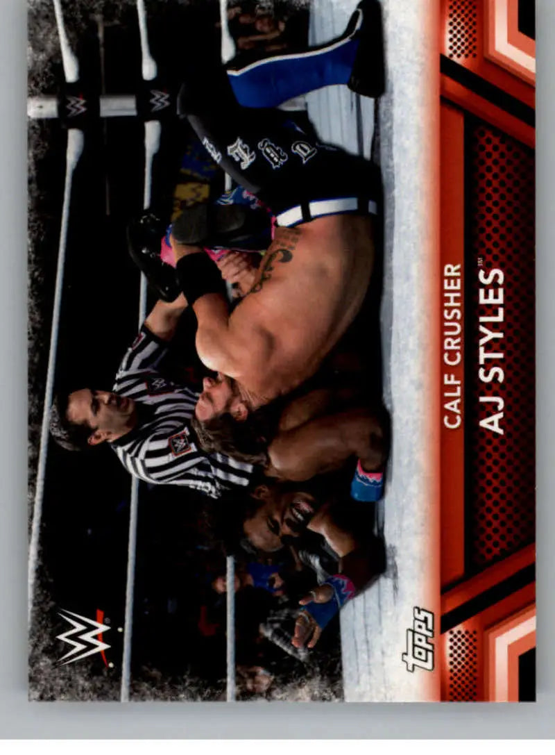 2017 Topps Then Now Forever Finishers and Signature Moves #F-26 AJ Styles NM-MT