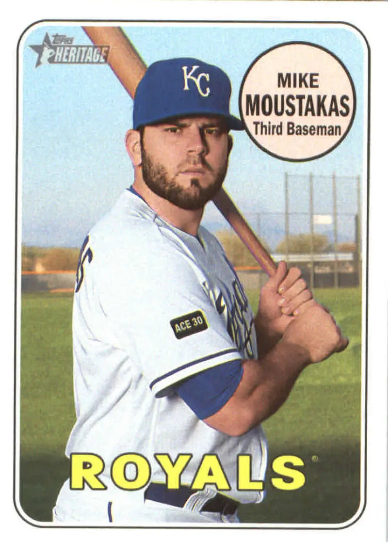 2018 Topps Heritage #93 Mike Moustakas NM-MT Royals