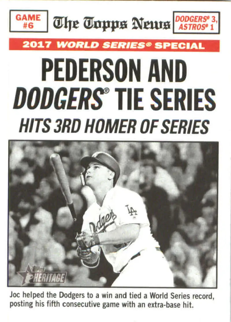 2018 Topps Heritage #167 Game 6 NM-MT Dodgers