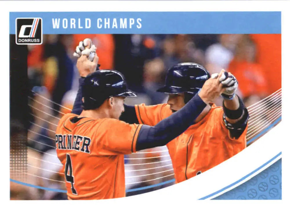 2018 Donruss #218 Carlos Correa/George Springer NM-MT Astros ID:10887