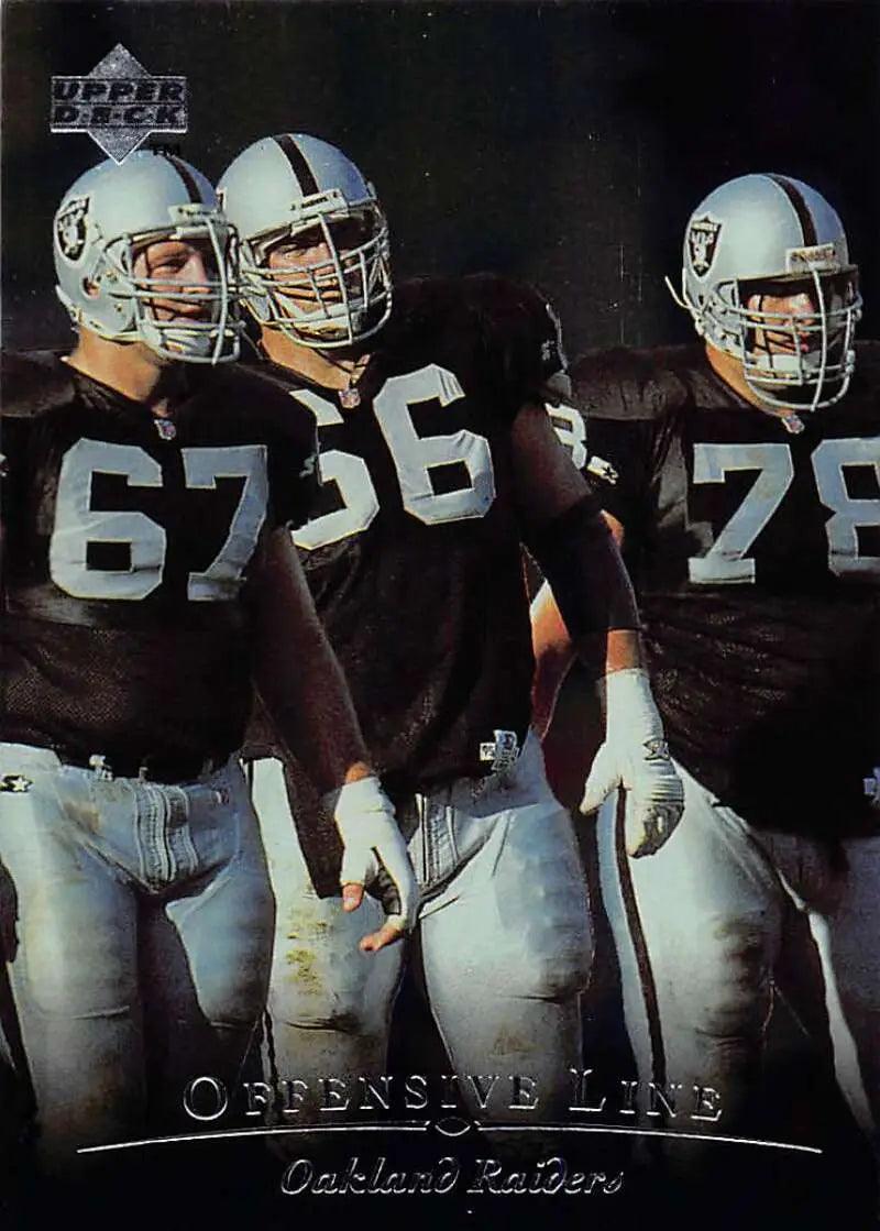 1996 Upper Deck Silver #141 Raiders Offensive Line NM-MT Raiders ID:79718