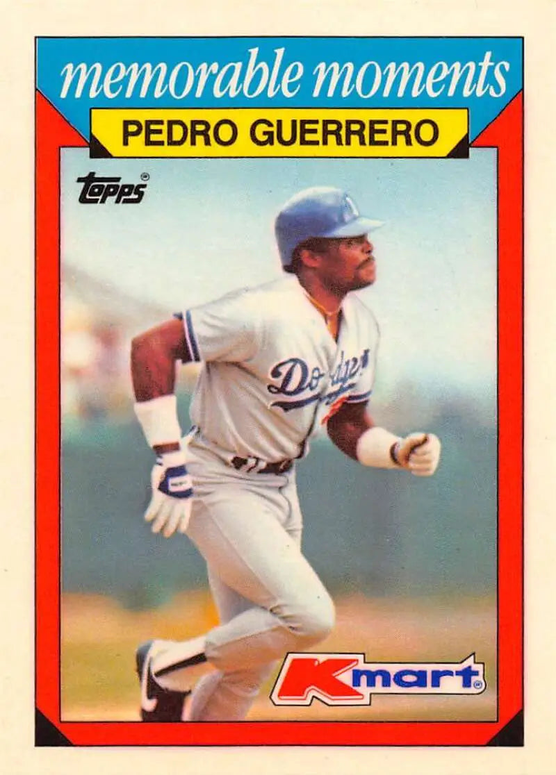 1988 Topps K-Mart Memorable Moments #11 Pedro Guerrero NM-MT Dodgers ID:76796