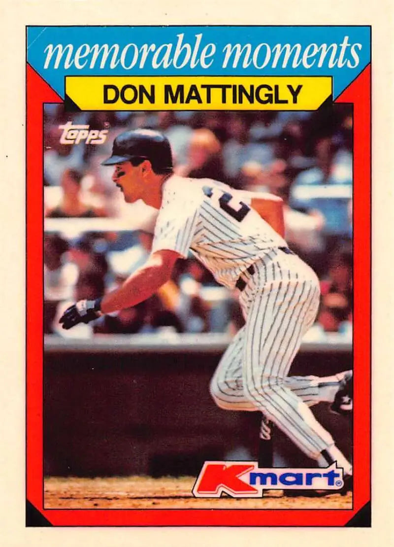 1988 Topps K-Mart Memorable Moments #15 Don Mattingly NM-MT Yankees ID:76800