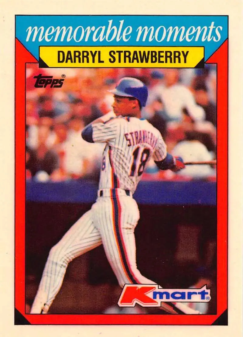 1988 Topps K-Mart Memorable Moments #29 Darryl Strawberry NM-MT Mets ID:76814