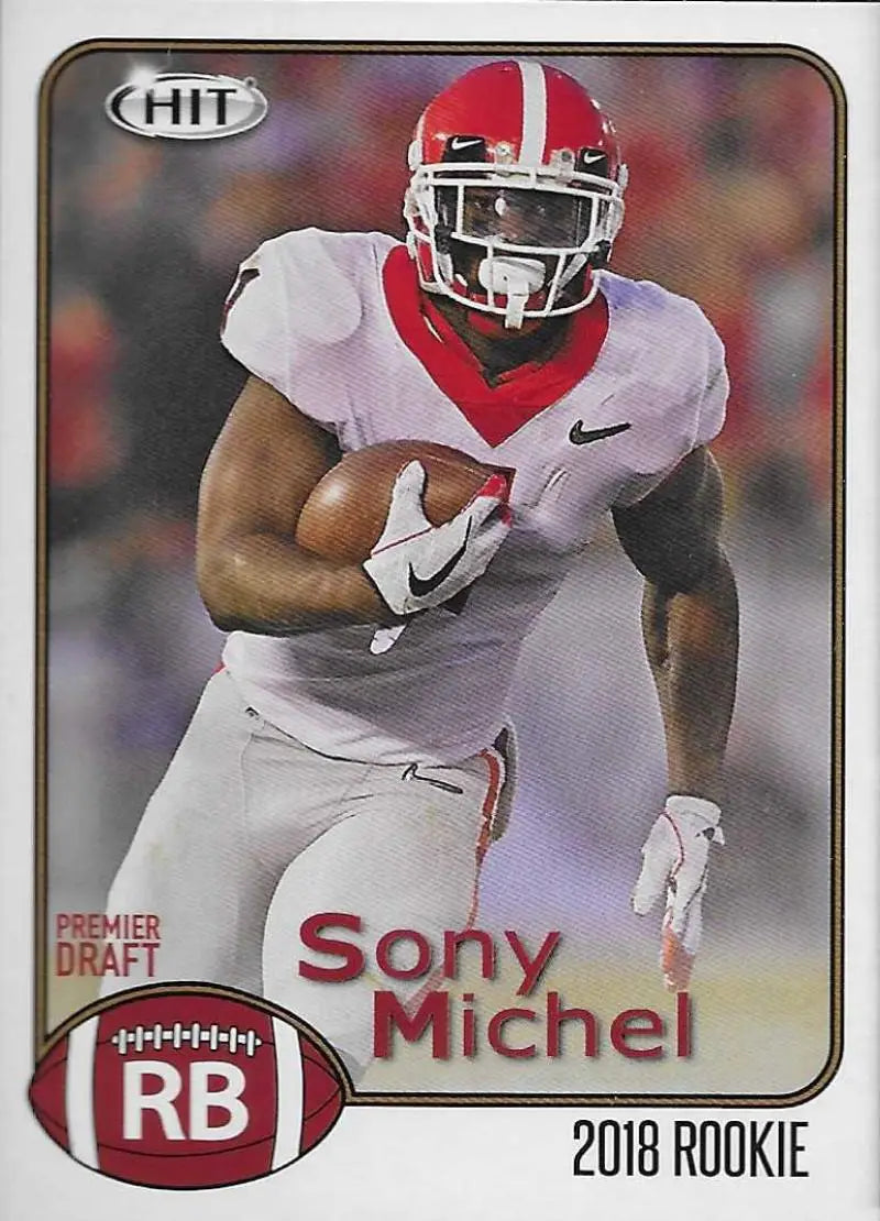 2018 SAGE Hit Premier Draft #73 Sony Michel NM-MT