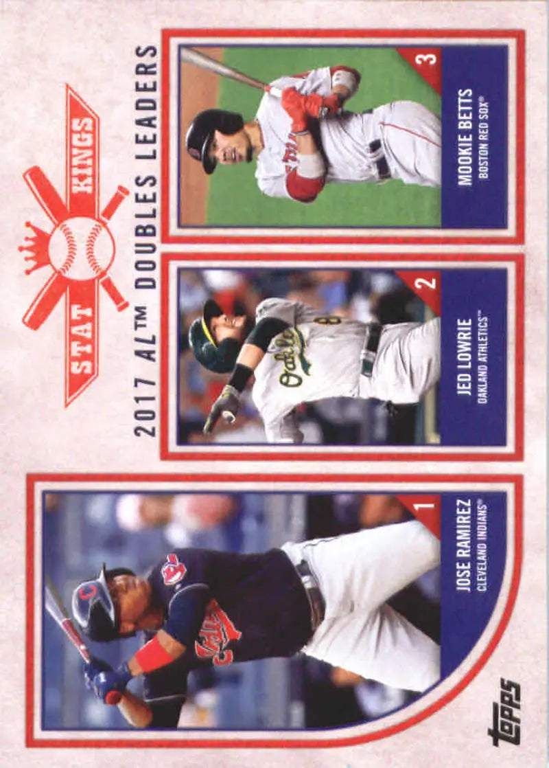 2018 Topps Big League #308 Mookie Betts/Jose Ramirez/Jed Lowrie NM-MT