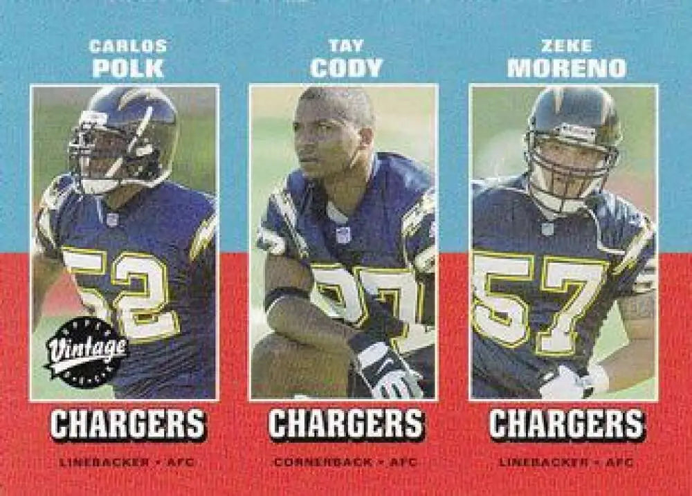 2001 Upper Deck Vintage #285 Tay Cody/Carlos Polk/Zeke Moreno NM-MT RC ID:82017