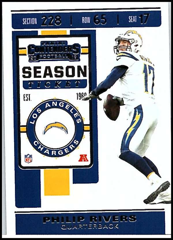 2019 Panini Contenders Season Ticket #48 Philip Rivers NM-MT LA Charger ID:25710